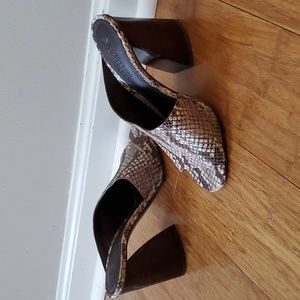 Mercedes Castillo Izar High Multicolor Snake Print Leather Sandals 6.5